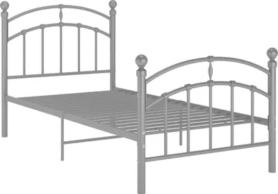 Produktbild von vidaXL Bettgestell Grau Metall 100x200 cm