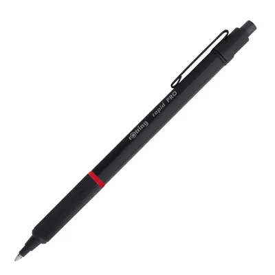 Image de Rotring 1904292 Rapid Pro Kugelschreiber Matt schwarz mit Mine M-Blau