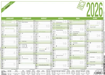 Produktbild von Arbeitstagekalender 907 A4 29,7x21cm Recycling 2026