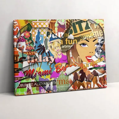Produktbild von Urlaubspostkarte – Leinwandbild Wandbild – 80x60 cm – Leinwandbilder – Wandbilder – Schlafzimmer – Flur