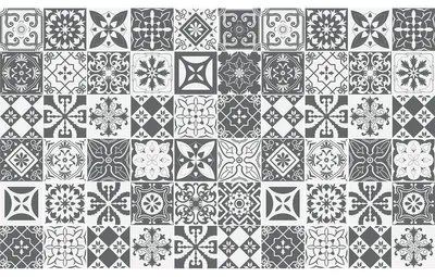 Produktbild von Möbeldekor-Aufkleber – Selbstklebende Aufkleber für Küche und Wohnzimmer – 60 Willema Zementfliesen-Möbelaufkleber – 60 Aufkleber 10 x 10 cm