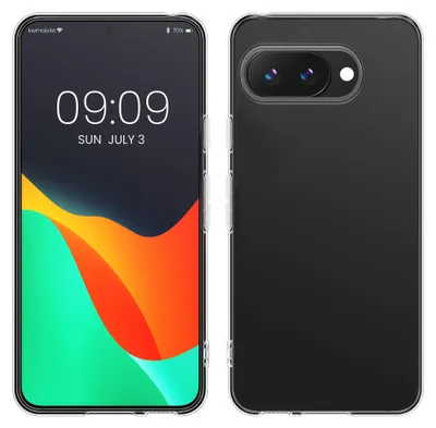 Produktbild von kwmobile Hülle kompatibel mit Google Pixel 9a - Silikon Handyhülle transparent - Handy Case in Transparent