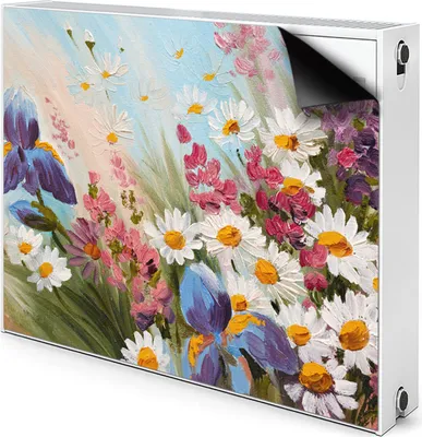 Produktbild von Magnet Heizkörperverkleidung Heizkörper-Abdeckung Heizung Heizkörper 100x60 cm - Feld, Wiese