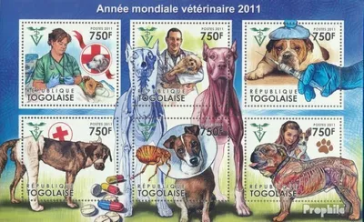 Produktbild von Briefmarken Togo 2011 Mi 4100-4105 Kleinbogen (kompl. Ausgabe) postfrisch Weltveterinärjahr 2011