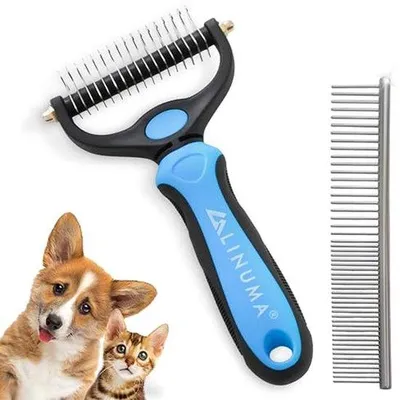 Produktbild von Famanu Unterwollbürste für Hunde und Katzen - Effektive Bürste für lange Felle