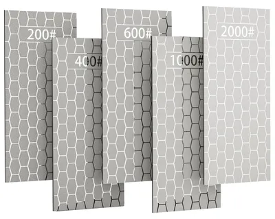 Productafbeelding van Diamantslijpsteen, set van 5 diamantmessenslijpers, honingraatoppervlakplaat