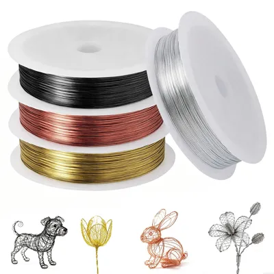 Basteldraad 0,5 mm x 160 m, 4 Rollen, 4 Farben