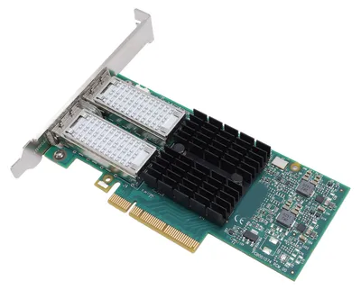 Image de Carte réseau MCX354A FCCT PCI à double port QSFP 40 Gb/s, adaptateur réseau Ethernet PCI Express 3.0 x8 pour serveur