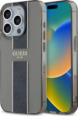 Obrázek produktu pro Pouzdro na zadní stranu pro iPhone 15 Pro od Guess – IML 4G Stripe – černé
