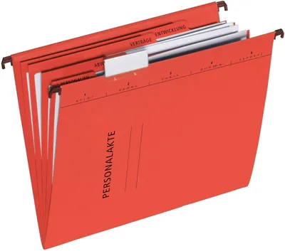 Produktbild von Personalakte BxHxT 340x245x3mm rot Packung mit 10 Stück