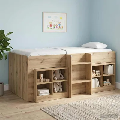 Immagine prodotto di Maison Exclusive - Letto a soppalco per bambini, 2 pezzi, rovere Artisan, 90 x 190 cm
