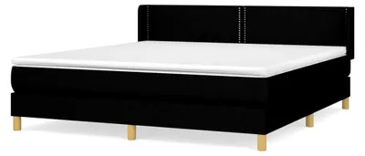Produktbild von Boxspringbett mit Matratze Schwarz 180x200 cm Stoff Polsterbett