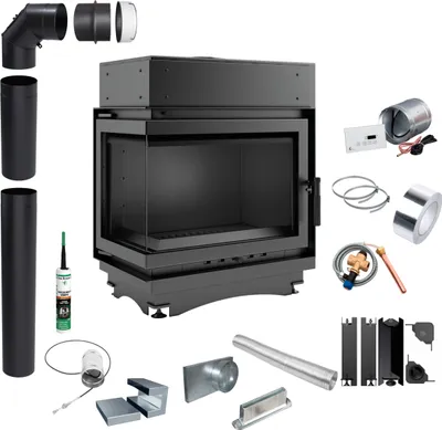 Produktbild von Eckkamin Wasser KRATKI MAJA Links 8 kW ∅180 Montageset enthalten