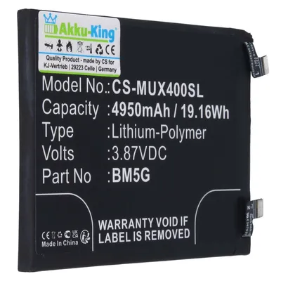 Akku fuer Poco X4 GT - 4950mAh