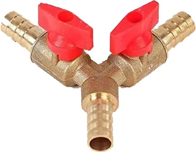 Immagine prodotto di Raccordo a Y con valvole a sfera, da 10 mm, per tubi da giardino