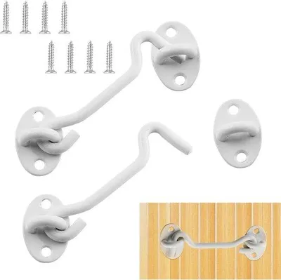 Image de Verrous de fenêtre - 4 pouces - Avec vis - Acier inoxydable - Pour portes de jardin, portails de remise
