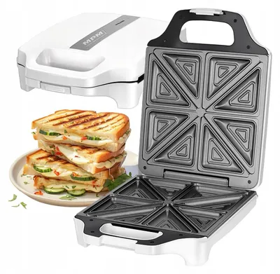 Produktbild von Familien-Sandwichtoaster 1600W-8 Sandwiches, antihaftbeschichtete Platten