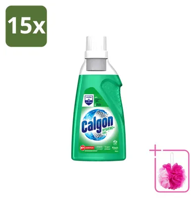 Productafbeelding van 15 x Calgon Hygiene+ wasmachinereiniger gel - 750 ml - voordeelverpakking - 15 stuks