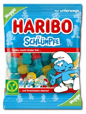 Image de Haribo Schtroumpfs, version végétalienne, 3 saveurs, 100 g