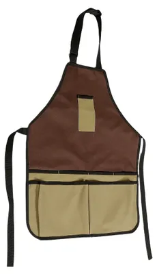 Produktbild von Gartenschürze aus Oxford-Gewebe mit Taschen und verstellbarem Kreuzträger für Gartenarbeit und Floristik