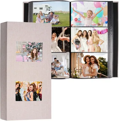 Produktbild von Fotoalbum, 10 x 15 cm, 300 Fotos, Leinenumschlag, für Familie
