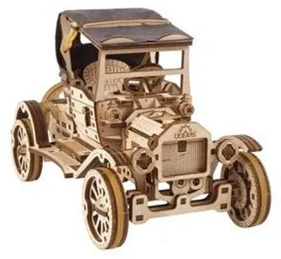 Image de Puzzle 3D, Voiture rétro UGR-T, Ugears, bois, 337 pièces