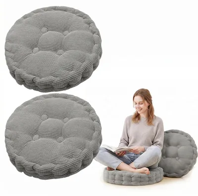 Obrázek produktu pro Omgoods – Sada 2 kulatých sedáků, 40x40 cm, vhodné pro použití v interiéru i exteriéru