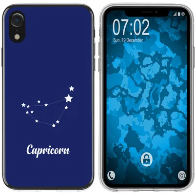 Produktbild von PhoneNatic Case kompatibel mit Apple iPhone Xr Silikon-Hülle SternzeichenCapricornus M7
