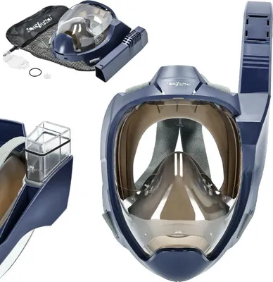 Image de Masque de plongée libre haut de gamme - S/M bleu M05