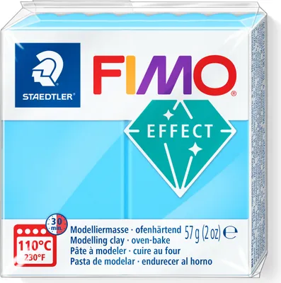 Zdjęcie produktu dla Staedtler FIMO 8010, Glinka do modelowania, Niebieski, Dorosły, 1 szt., Neon blue, 1 kol.