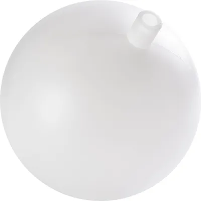 Produktbild von Kunststoff-Kugel mit Stutzen, Mattweiß 20 cm