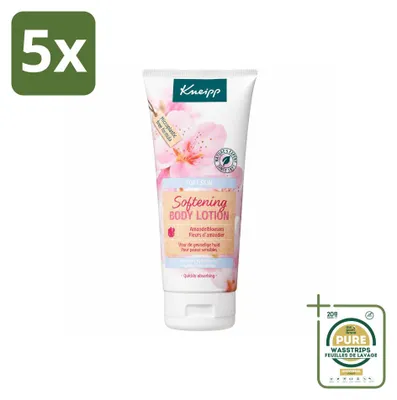 Imagen del producto de 5 x Loción corporal Kneipp, piel suave, aroma a flor de almendro, 200 ml - Paquete de suministro - 5 unidades