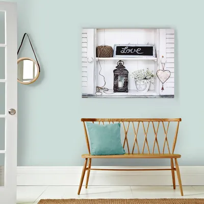 Produktbild von Art for the Home Leinwand Bild Wanddeko Schlafzimmer Wohnzimmer Love Liebe 75 x 100 cm