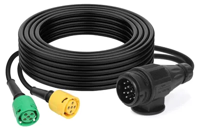 Obrázek produktu pro Přívodní kabel pro přívěs, délka 5 metrů, s 13-pinovou zástrčkou a 2 zásuvkami