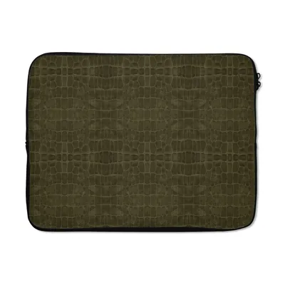 Produktbild von MuchoWow® Laptop Hülle 17 Zoll Laptoptasche Leder - Textur - Tierhaut - Zipper - Schutzabdeckung