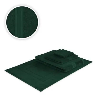 Produktbild von Handtücher Kombi Bade Set 4teilig 500 g/m² Frottee Dunkelgrün