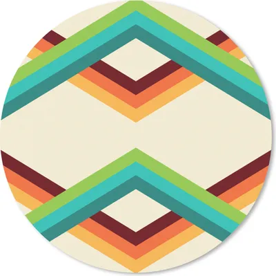Produktbild von MuchoWow® Mauspad Mousepad Retro - Streifen - Design - Siebziger Jahre 20x20 cm - Mousepads - Maus Mat - Pad - Mausunterlage - Schreibtischmatte