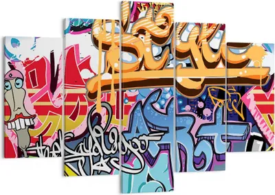 Produktbild von Bild auf Leinwand - Leinwandbild - Graffiti modern - 150x100cm - Wand Bild - Wanddeko - Wandbilder - Leinwanddruck - Bilder - Kunstdruck - Wanddekoration - Leinwand bilder - Wandkunst - EA150x100-3578