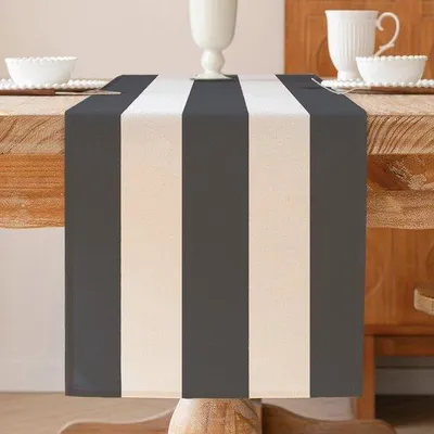 Obrázok produktu pre Plátno z ľanu a polyesteru, klasický dizajn, 40 x 140 cm
