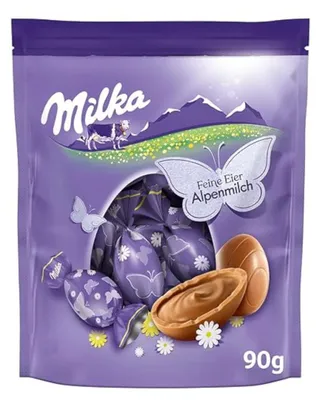 Milka Alpenmilch Schokoladeneier mit cremiger Füllung Packung 90g
