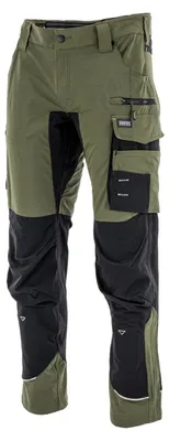 Produktbild von SARA Arbeitshose MOTIONFLEX elastisch mit 4-Wege-Stretch - Oliv/Schwarz, Gr. 52