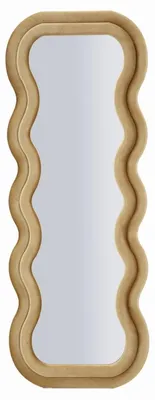 Zdjęcie produktu dla Faliste lustro ścienne Emily w złotym aksamicie 67x166 cm