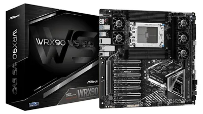 Zdjęcie produktu dla Asrock WRX90 WS EVO, AMD, Socket sTR5, AMD Ryzen Threadripper 1000 Series, DDR5-SDRAM, 2 TB, DIMM
