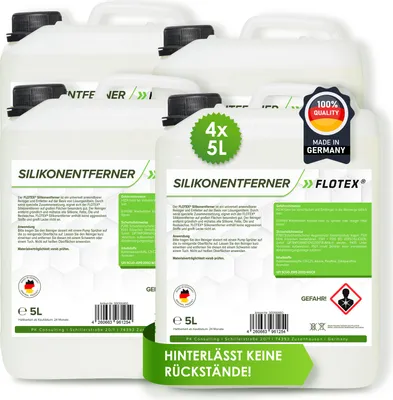 Produktbild von Flotex Silikonentferner, 4x5L Autolack Silikonreiniger Silikonreste Entfetter