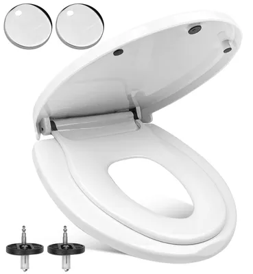 Produktbild von Toilettendeckel mit Soft-Close-Mechanismus und abnehmbarer Kindertoilette