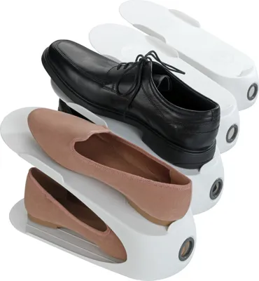 Produktbild von WENKO 4er Set Schuh Halter Stapler verstellbar Regal Schuhe Schrank Organizer