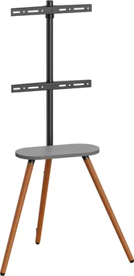 Produktbild von InLine® woodstand II, TV-Standfuß mit Ablage, Dreibein, 43-65 (110-165cm)