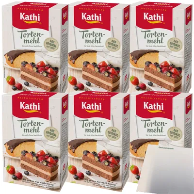 Produktbild von Kathi Backmischung Tortenmehl 6er Pack (6x400g Packung) + usy Block