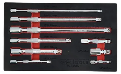 Produktbild von Weber Tools Verlängerungssatz Steckschlüssel WT-8350 50,75,100,125,150 225 250mm