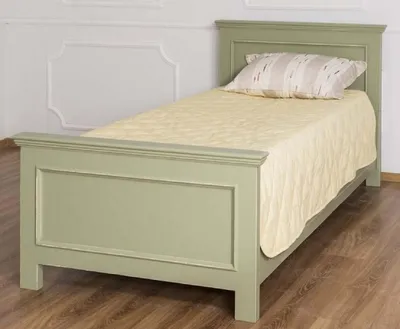 Produktbild von Casa Padrino Landhausstil Bett Grün 90 x 200 x H. 93 cm - Massivholz Einzelbett - Schlafzimmer Möbel im Landhausstil - Massivholz Schlafzimmer Möbel - Landhausstil Möbel